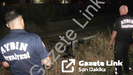 Aydın’da Korkutan Kaza: Otomobil Sulama Kanalına Devrildi, 2 Yaralı