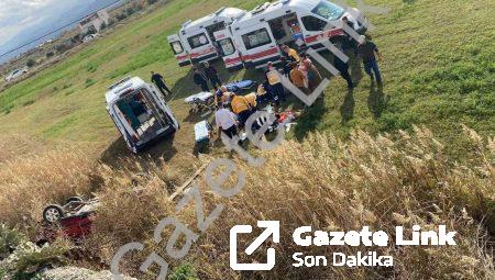 Manisa’da Araç Tarlaya Savruldu: 5 Kişi Yaralandı