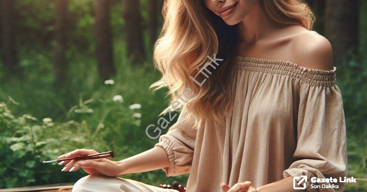 "Genç kadın müzik öğretmeni toprağa dönüp huzuru buldu" başlıklı haber için fotorealistik, profesyon