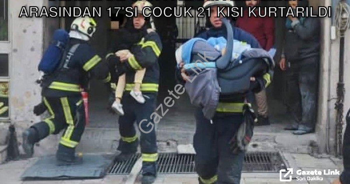 "Denizli'de Can Pazarı: Alevlerin Arasından 17'si Çocuk 21 Kişi Kurtarıldı" başlıklı haber için foto