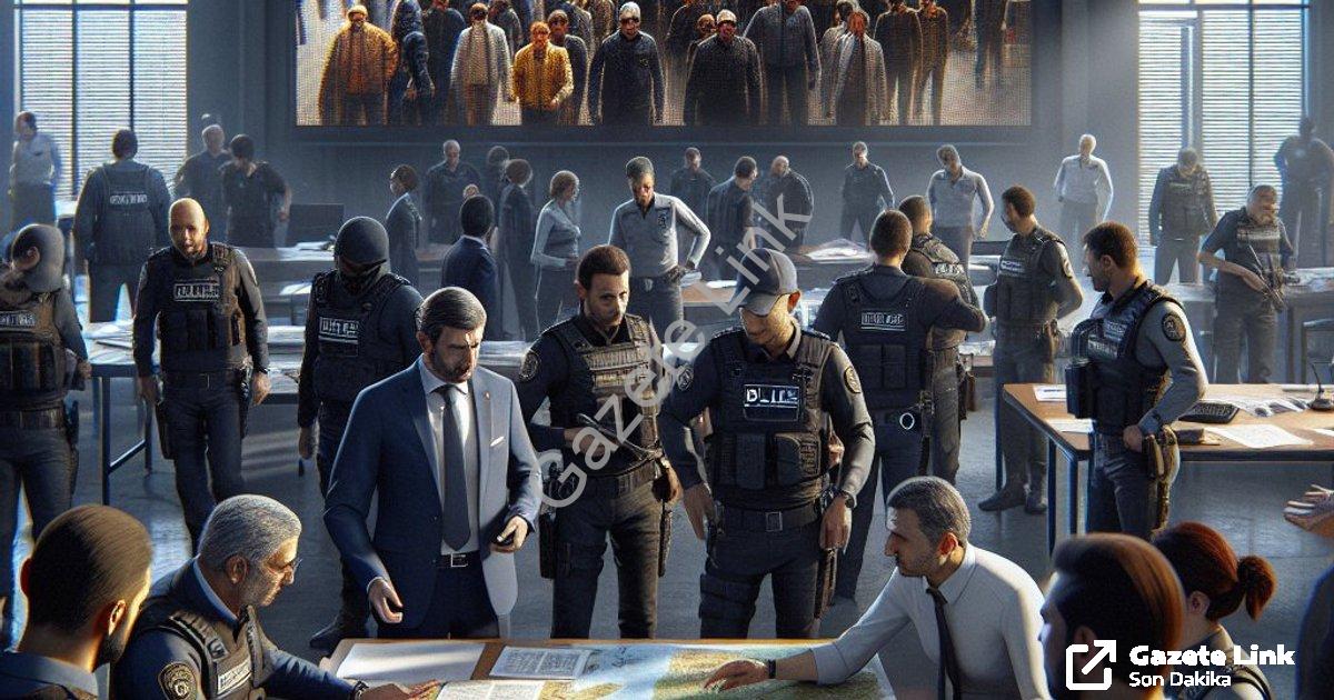 "Afyonkarahisar'da Suçlulara Geçit Yok: 43 Kişi Yakalandı" başlıklı haber için fotorealistik, profes