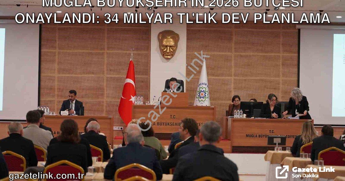 "Muğla Büyükşehir'in 2026 Bütçesi Onaylandı: 34 Milyar TL'lik Dev Planlama" başlıklı haber için foto