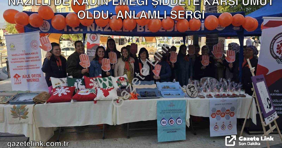 "Nazilli'de Kadın Emeği Şiddete Karşı Umut Oldu: Anlamlı Sergi" başlıklı haber için fotorealistik, p