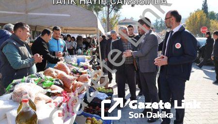 Tavas’ta Gazze İçin Gönül Köprüsü: Başkan Tatık Hayır Çarşısında