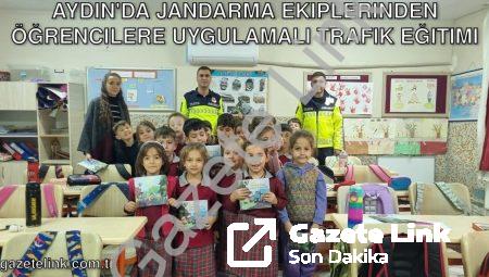 Aydın’da Jandarma Ekiplerinden Öğrencilere Uygulamalı Trafik Eğitimi