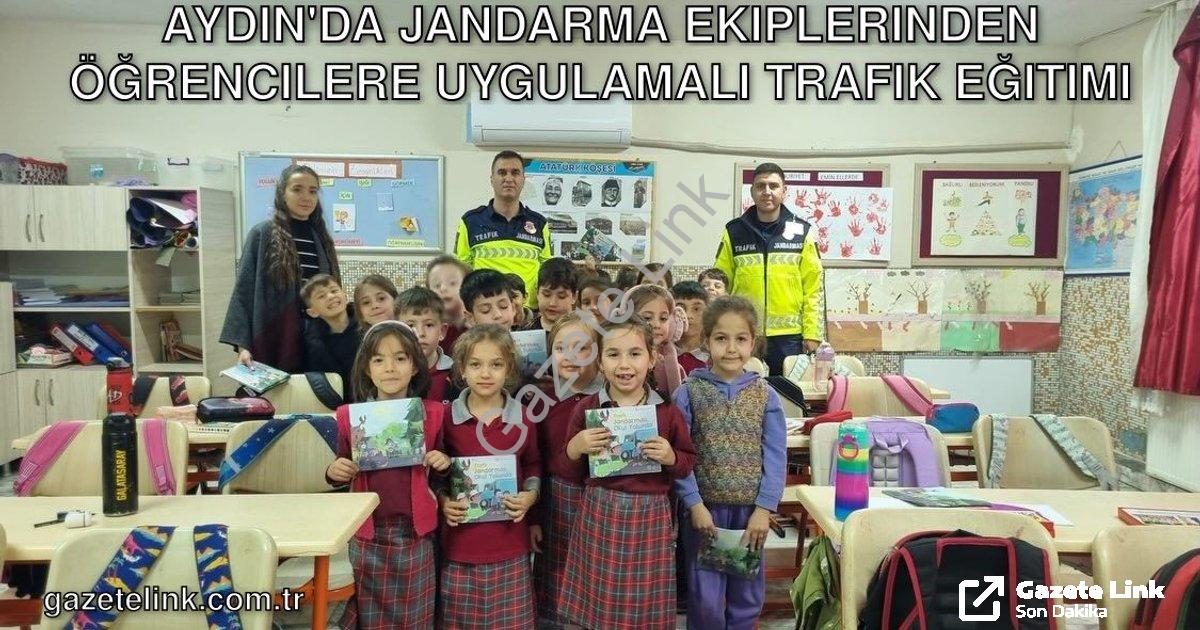 "Aydın'da Jandarma Ekiplerinden Öğrencilere Uygulamalı Trafik Eğitimi" başlıklı haber için fotoreali