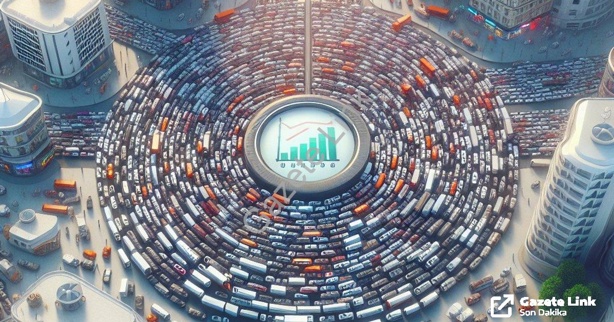 "Kütahya'da Araç Sayısı Nüfusu Katladı: Trafikte Tarihi Rekor" başlıklı haber için fotorealistik, pr