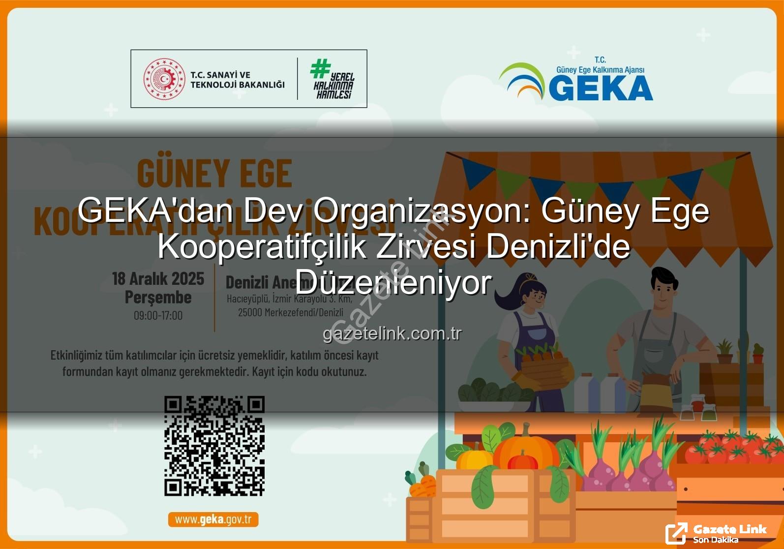 Kooperatifçilik Zirvesi - GEKA'dan Dev Organizasyon: Güney Ege Kooperatifçilik Zirvesi Denizli'de Düzenleniyor
