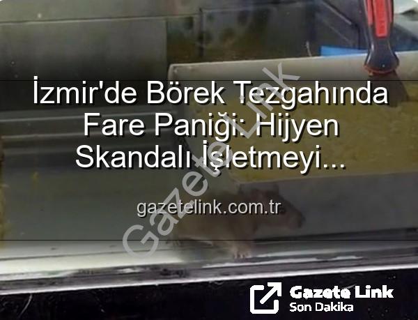 börek tezgahında fare - İzmir'de Börek Tezgahında Fare Paniği: Hijyen Skandalı İşletmeyi Mühürletti